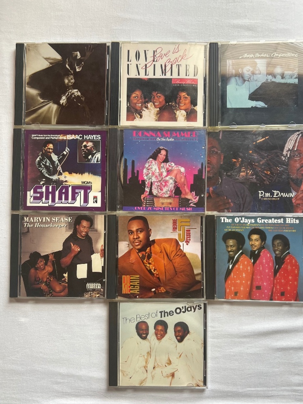 Lot of 10 Classic Soul Funk R&B CDs - Isaac Hayes Donna Summer The O'Jays Anita